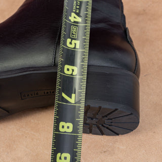 David Tate Women Lago Wide Width Black Leather Ankle Dress Boots Size 12