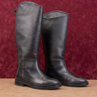 Steve Madden Women Gaige Black Leather Riding Equestrian Knee Boots sz 7