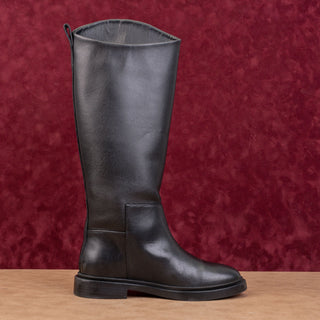 Steve Madden Women Gaige Black Leather Riding Equestrian Knee Boots sz 7