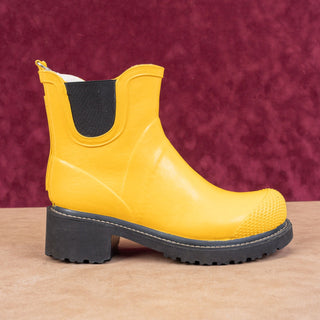 Ilse Jacobson Women Rub 47 Yellow Short Rain Wellies Rubber Boots 8US EUR38