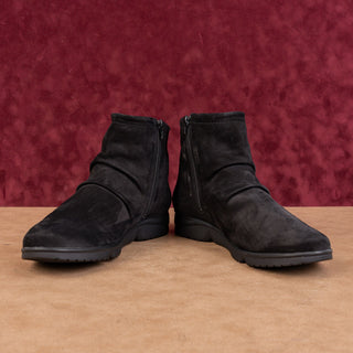 Mephisto Women Rezia Slouch Soft Black Leather Zip Ankle Boots size 10