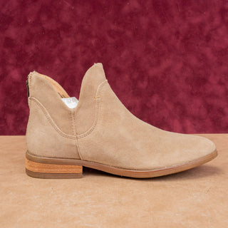 Born Women Arula Sand Suede Modern Western Back Zip Low ankle Boots sz 6