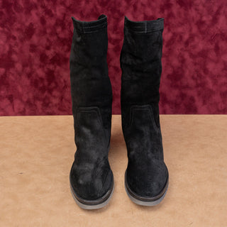 Aquatalia Women Perdi Plush Lining Waterproof Black Suede Fashion Boots sz 8.5