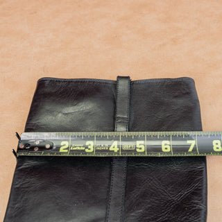 Frye Women Malor Black Leather Western Belted Fashion Knee Boots sz 7.5