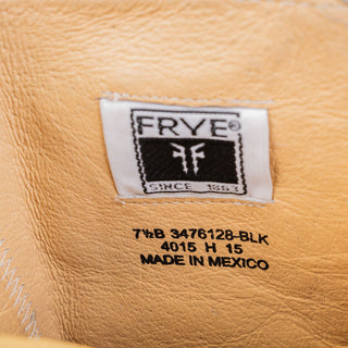 Frye Women Malor Black Leather Western Belted Fashion Knee Boots sz 7.5