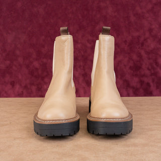 Sam Edelman Women Laguna Sesame Comfortable Chelsea Suede Boots size 8