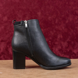 Naturalizer Women Jodi Black Faux Leather Zip Dress Office Ankle Boots sz 10