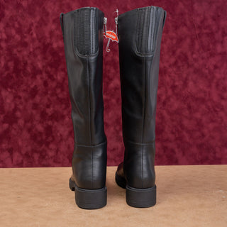 Blondo Women Waterproof Black Leather Comfortable Lug Riding Knee Boots sz 8