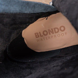 Blondo Women Waterproof Black Leather Comfortable Lug Riding Knee Boots sz 8