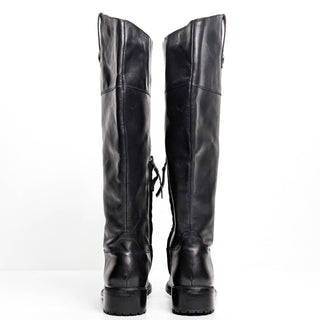 Sam Edelman Women Drina Wide Fit Black Leather Equestrian Riding Tall Boots 8.5