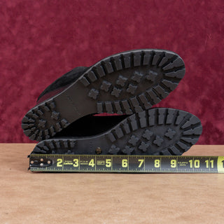 Tory Burch Women Black Suede Zip Wedge Lug Sole Ankle Boots sz 10.5