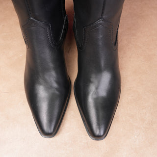 Dolce Vita Women Virona Waterproof Black Leather Zip Western Tall Boots sz 7