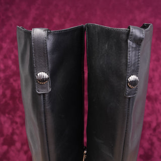 Dolce Vita Women Virona Waterproof Black Leather Zip Western Tall Boots sz 7