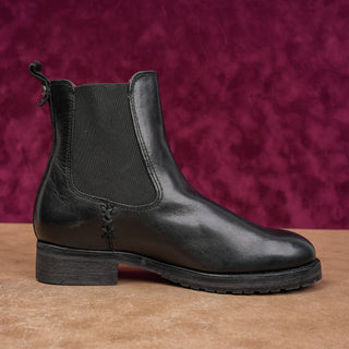 Frye Women Melissa Double Black Leather Lug Sole Chelsea Boots Size 5.5
