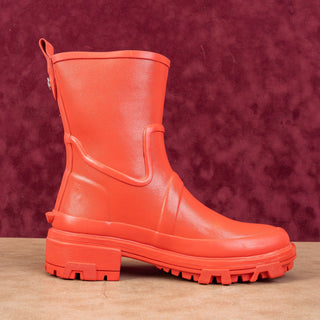 rag&bone Women Shiloh Orange Waterproof Wellies Rubber Rain Boots 5-5.5US EUR 36