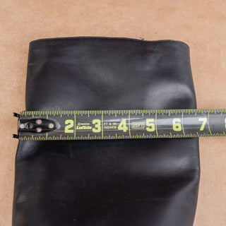 Tory Burch Women Black Leather Slip-on Fashion Block Heel Knee Boots sz 6.5