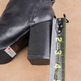 Tory Burch Women Black Leather Slip-on Fashion Block Heel Knee Boots sz 6.5
