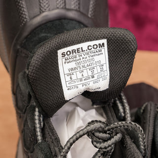 Sorel Out N About Boots Womens 6 Festival Outdoor Black Grey Waterproof