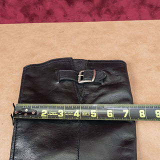 Steve Madden Women Vintage Retro 90s Black Leather Moto OTK Boots sz 7.5