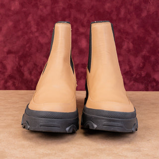 Sorel Women Brex Waterproof Tan Leather Slip-on Chelsea Ankle Boots sz 10