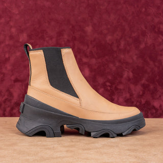 Sorel Women Brex Waterproof Tan Leather Slip-on Chelsea Ankle Boots sz 10