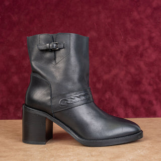 Aquatalia Women Evette Western Strap Boho Chunky Leather Italian Boots sz 7.5