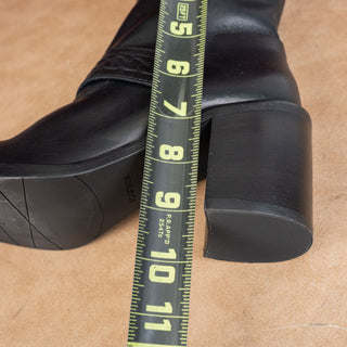 Aquatalia Women Evette Western Strap Boho Chunky Leather Italian Boots sz 7.5