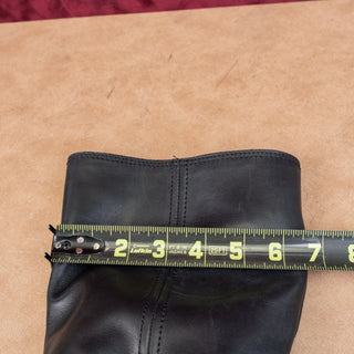 Steve Madden Women Lolly Black Leather Harness Moto Pointy toe Knee Boots sz 6