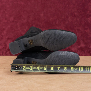 Stuart Weitzman Women Gillian Black Suede Zip Fashion Knee Boots sz 8.5