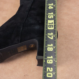 Stuart Weitzman Women Gillian Black Suede Zip Fashion Knee Boots sz 8.5