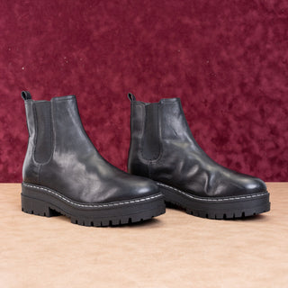Marc Fisher Women Padmia Chunky Platform Festival Black Chelsea Boots Sz 10