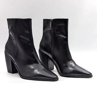 Vince Camuto Women Allie Black Leather Western Cowboy Fashion Boots size 12