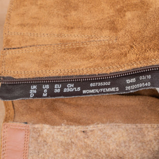 Clarks Women Brown Suede Leather Riding Boho Cottage Fashion Zip Knee Boots sz 6