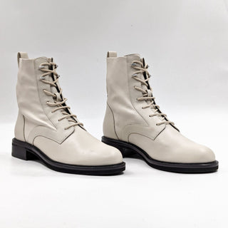 Rag&Bone Women Slayton White Leather Lace-up Combat Boots Size 10.5US EUR 41