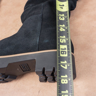 Blondo Women Kray Waterproof Black Suede Slouch Riding Knee Boots sz 8.5