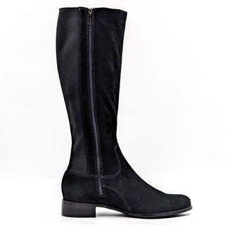 La Canadienne Saint Women Elastic Black Leather Knee Dress Office Boots Size 8.5