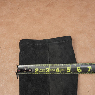 Jack Rogers Women Rayline Retro Black Faux Suede Tall Zip Knee Boots sz 6
