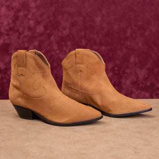 Schutz Women Brown Suede Cowboy Western Pointy toe Party Zip Boots sz 8.5