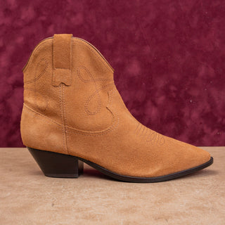 Schutz Women Brown Suede Cowboy Western Pointy toe Party Zip Boots sz 8.5