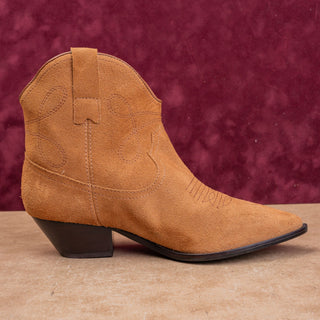 Schutz Women Brown Suede Cowboy Western Pointy toe Party Zip Boots sz 8.5