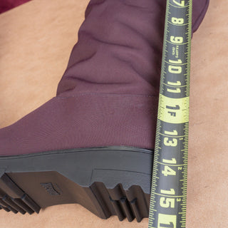 Cougar Women Gale Burgundy Fabric Waterproof Snow Winter Knee Boots sz 8