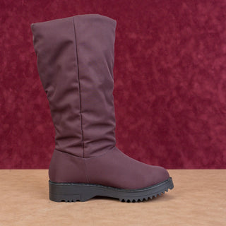 Cougar Women Gale Burgundy Fabric Waterproof Snow Winter Knee Boots sz 8