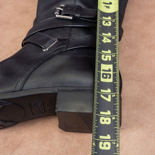 Sam Edelman Women Pansy Equestrian Riding Wide Calf Black Leather Boots sz 8