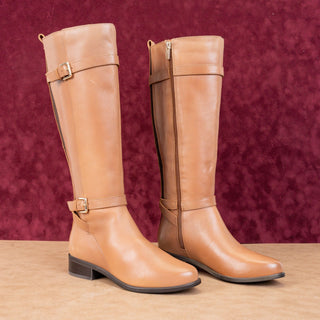 Rockport Women Harper Brown Leather Lightweight Comfortable Knee boots sz 6