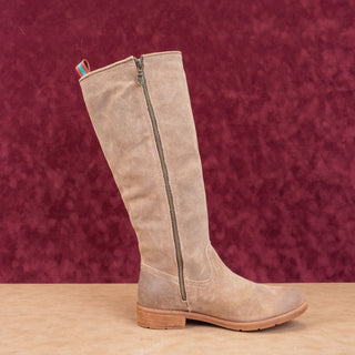 Sofft Wmn Blum Tan Distress Suede Comfortable Western Riding Knee Boots size 9.5
