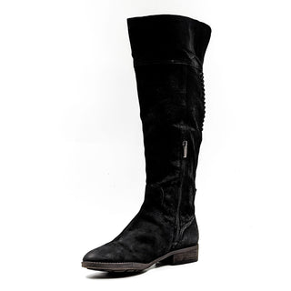 Vince Camuto Women Patamina OTK Black Faded Leather Riding Boots size 9