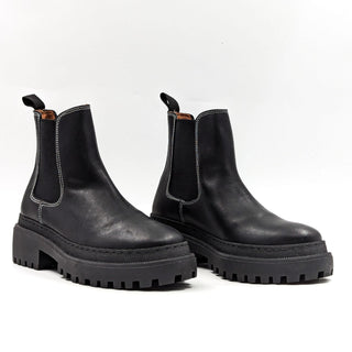 Shoe The Bear Women Lona Chelsea Festival Black Leather Boots 5.5-6US EUR 36