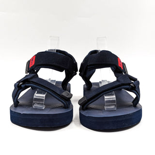 Marc Ecko Men Prince Slide Strap Blue Fabric Sandals size 13