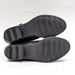 Sorel Women Danica Black Leather Waterproof Buckle Zip Boots size 8.5