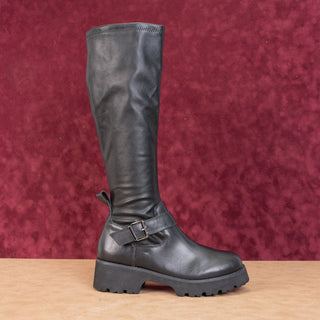 Blondo Women Vienna Black Leather Moto Biker Waterproof Knee High Boots size 9